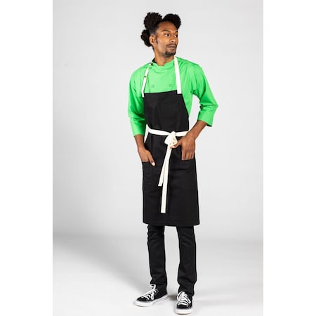 Uncommon Threads Vibe Bib Blk Canvas Natural Webbing 3115-C9W4